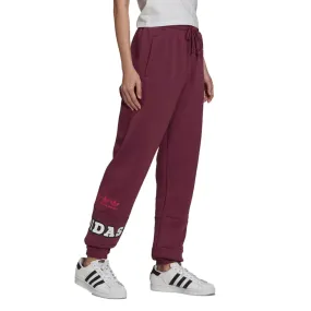 Adidas Logo Play Cuff Women's Pants Victory Crimson