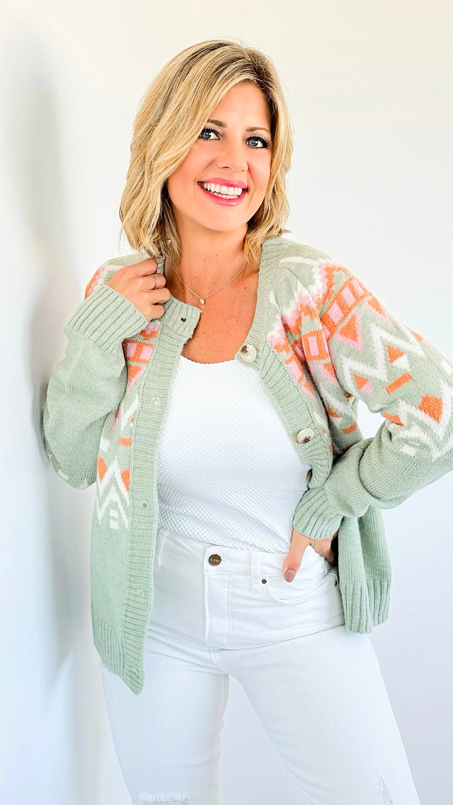 Alpine Glow Buttoned Cardigan