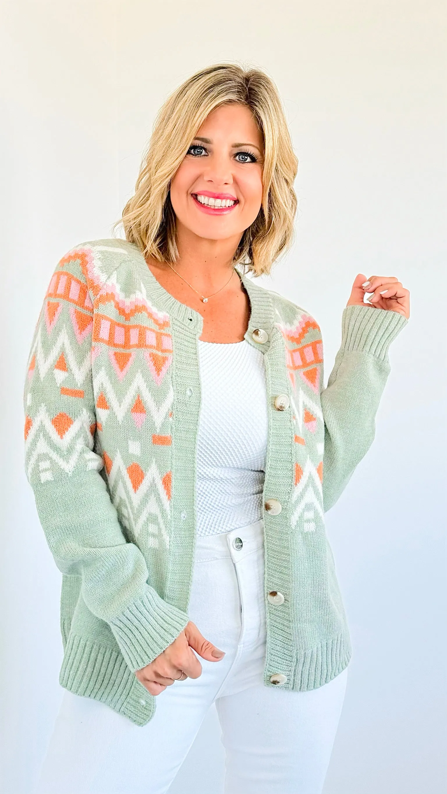 Alpine Glow Buttoned Cardigan