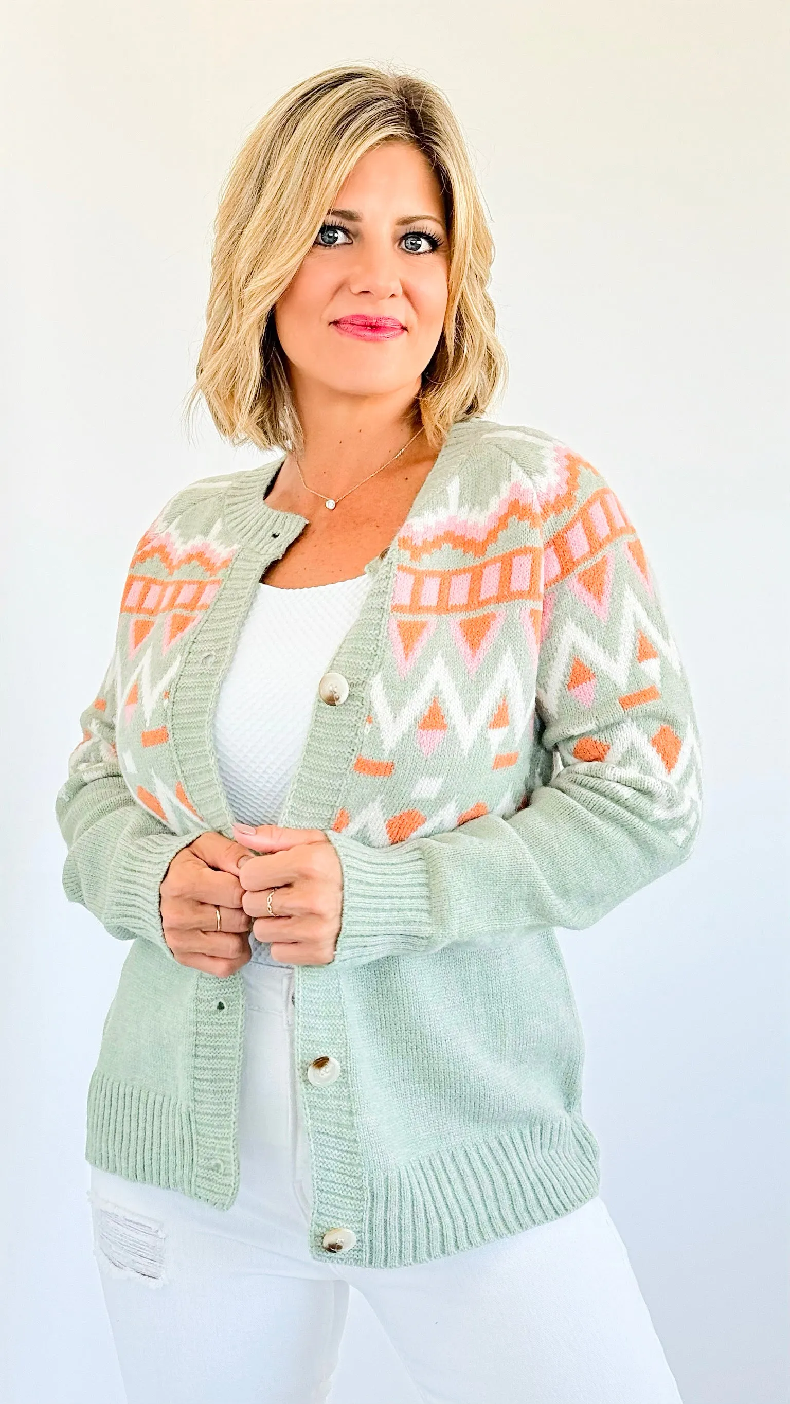 Alpine Glow Buttoned Cardigan