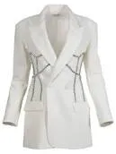 Area Crystal Stitched Corset Blazer Dress