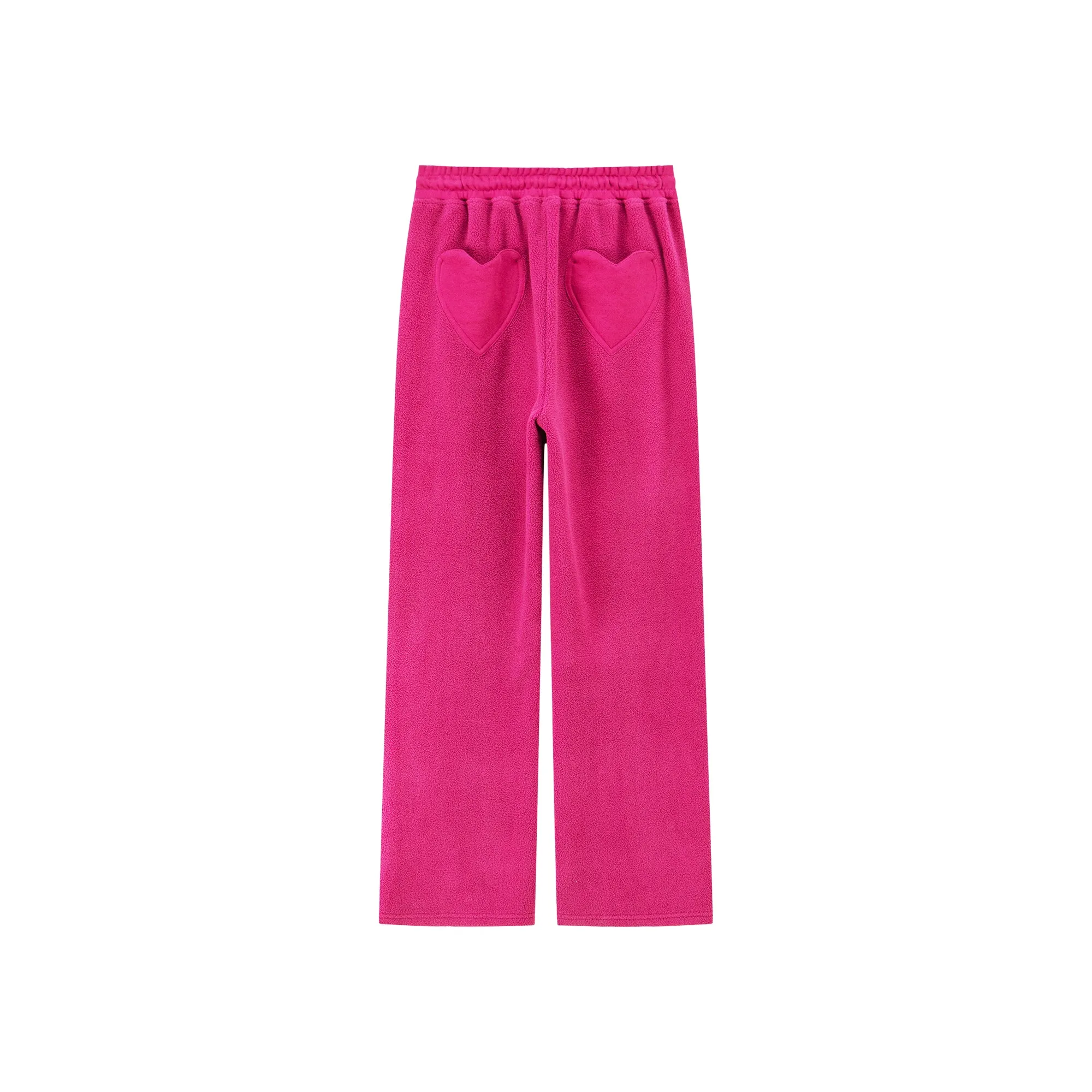 Back Hearts Fleece Wide Pants