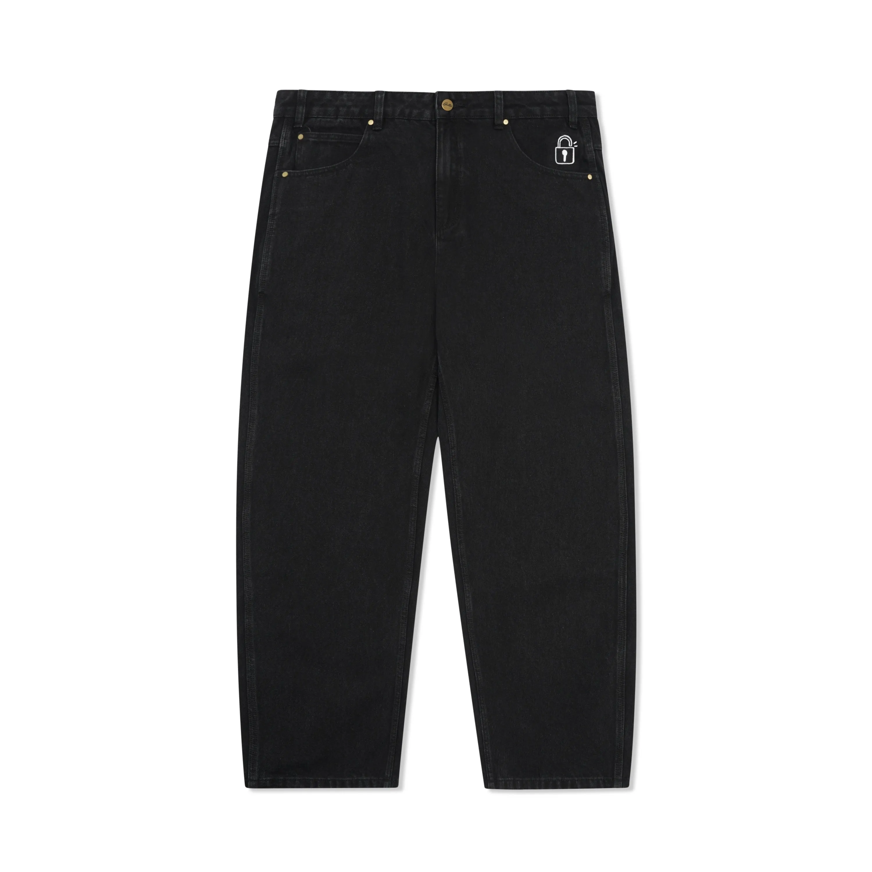 Butter Goods Lock Baggy Denim Jeans - Flat Black