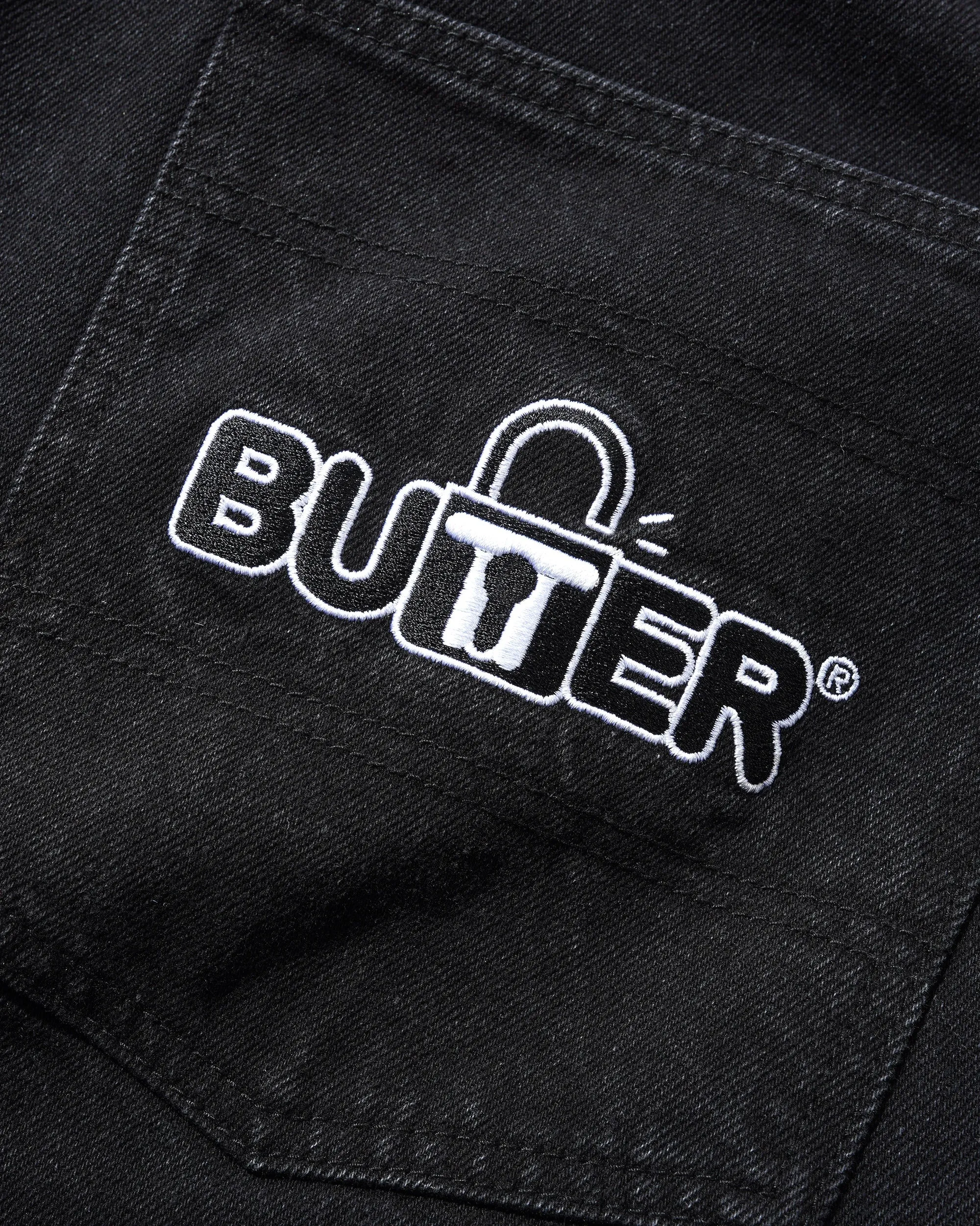 Butter Goods Lock Baggy Denim Jeans - Flat Black