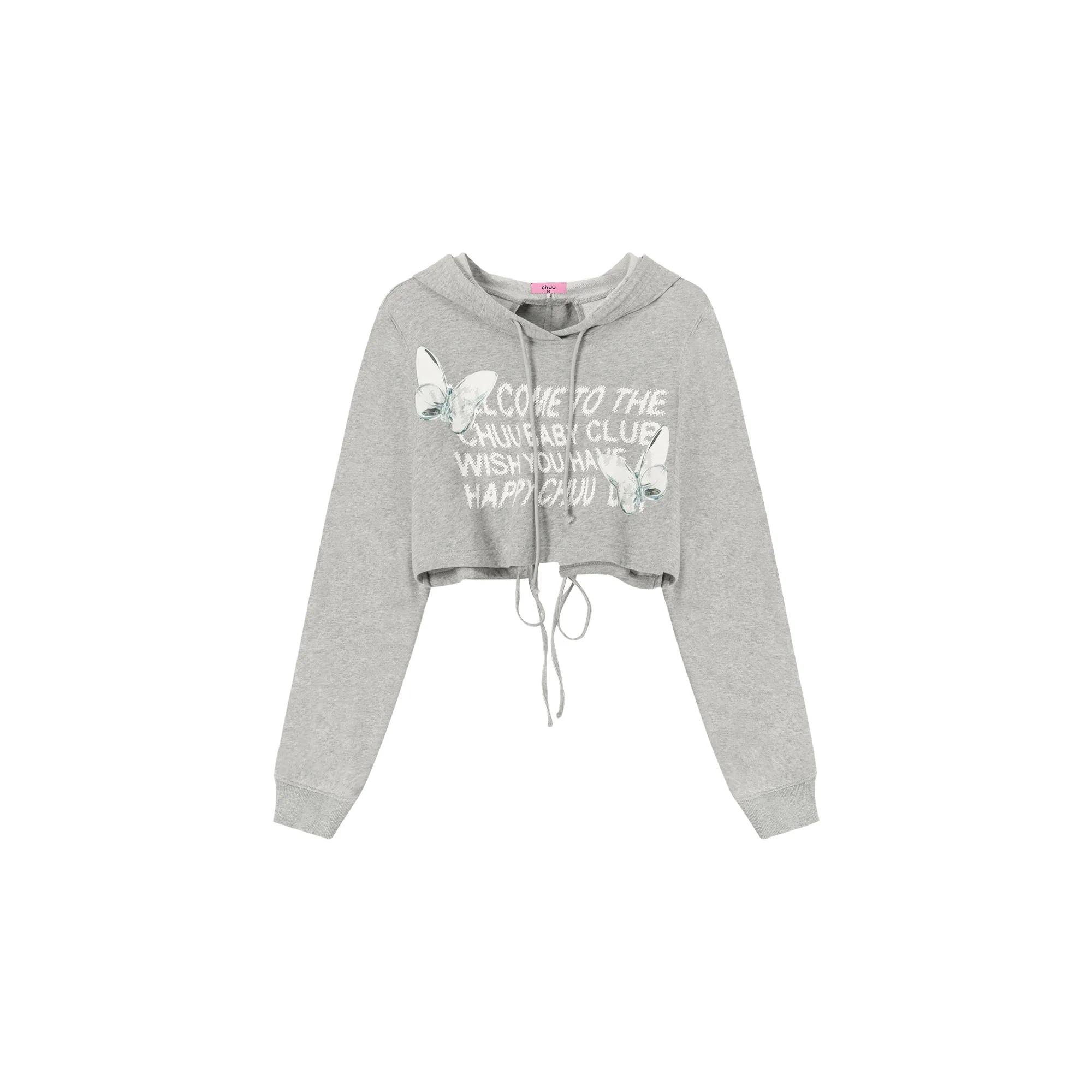 Butterfly Cropped Hoodie