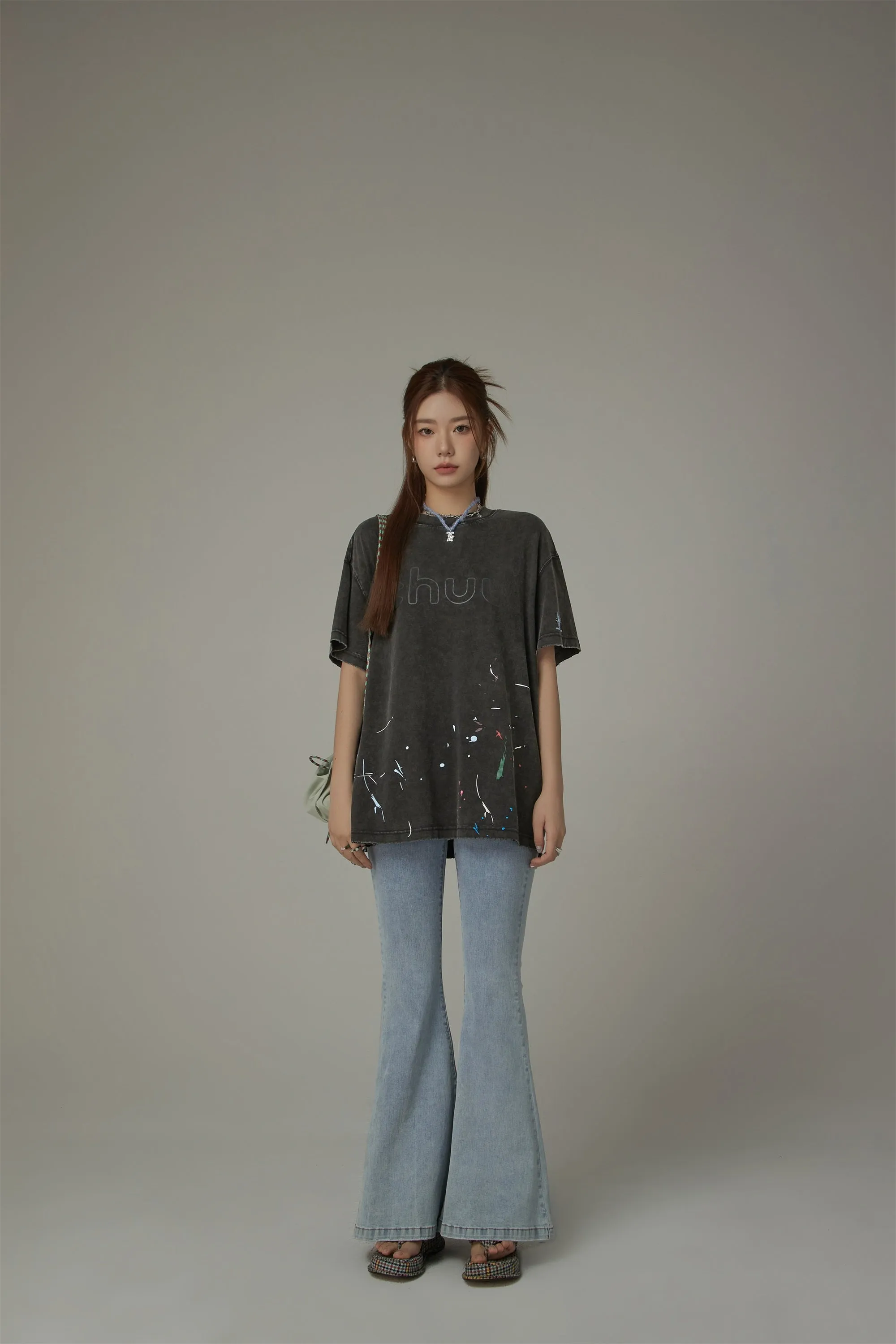 Chuu Logo Cotton Loose Fit T-Shirt