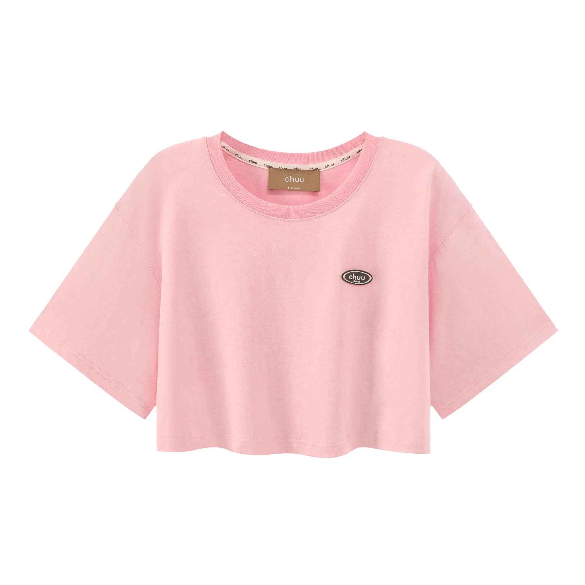 Chuu Logo Overfit Crop T-Shirt