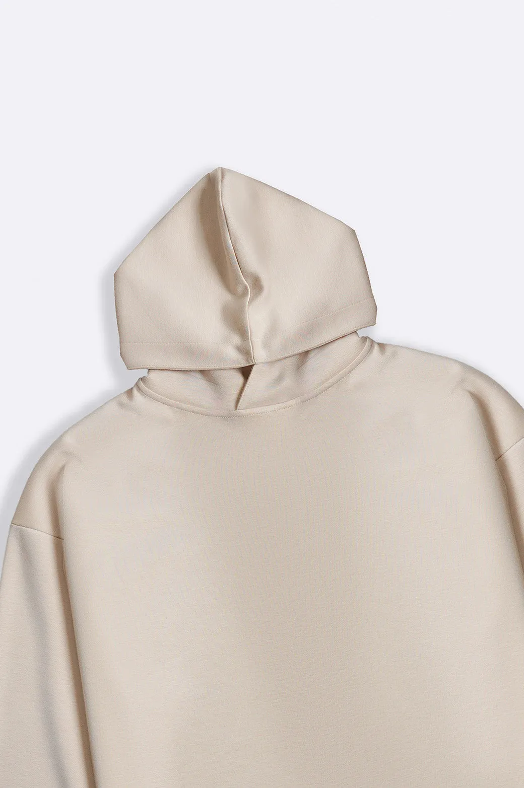 CROPPED NEOPRENE HOODIE