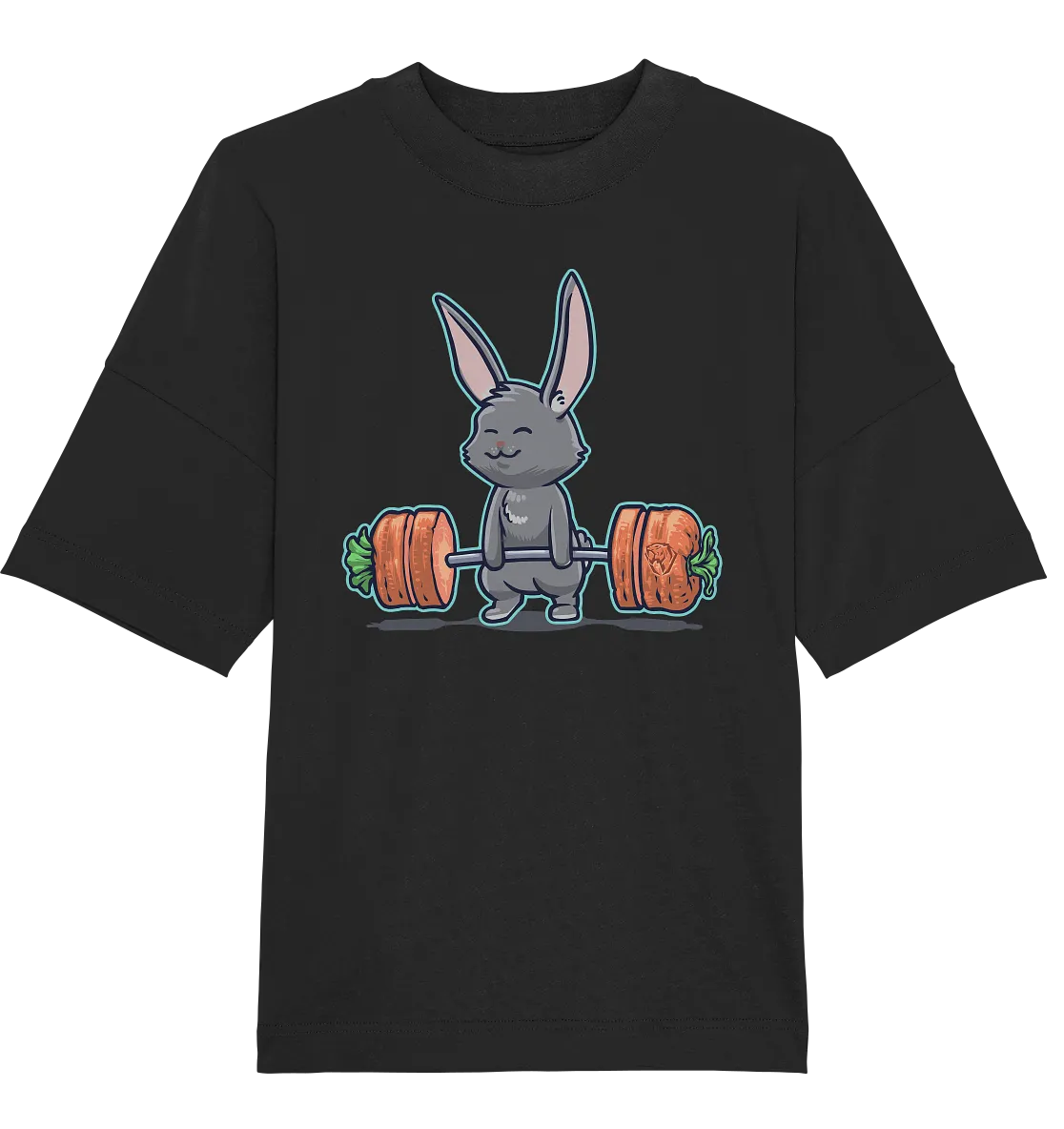 Deadlifting Grey Bunny Oversized Tee