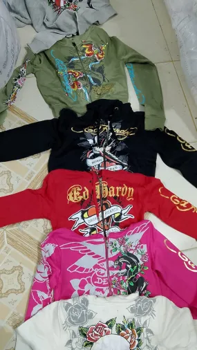 ED Hardy Ladies Cropped Hoodies 30 pcs