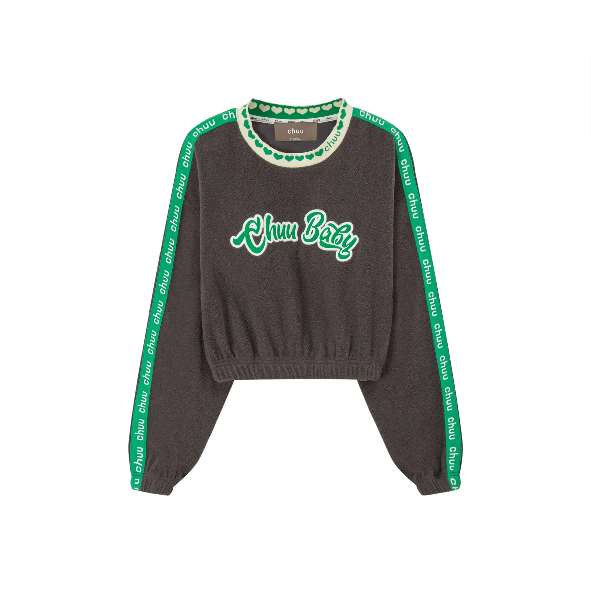 Harleys In Hawaii Heart Collar Cropped Sweatshirt