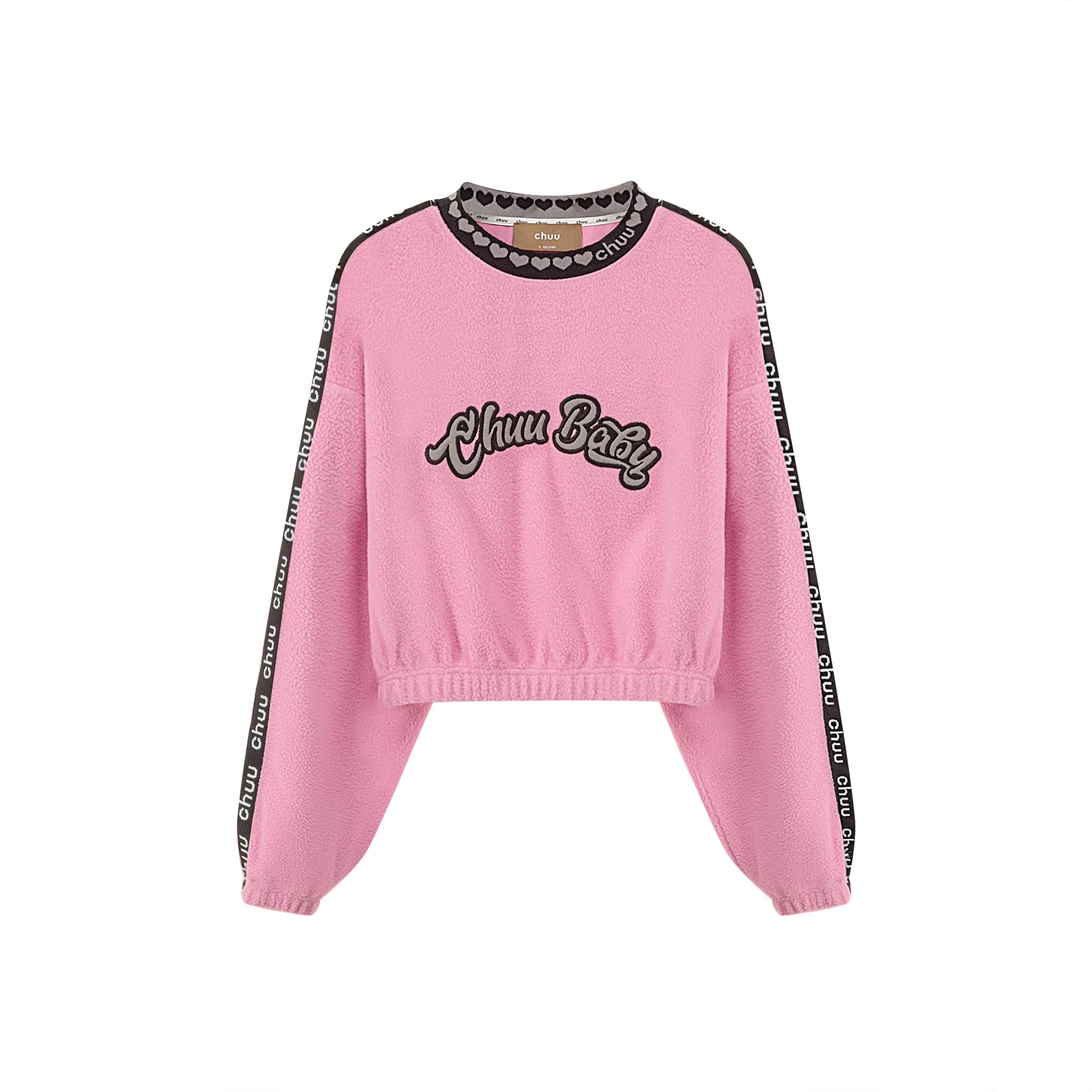 Harleys In Hawaii Heart Collar Cropped Sweatshirt