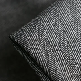 Herringbone Grigio Wool Suiting