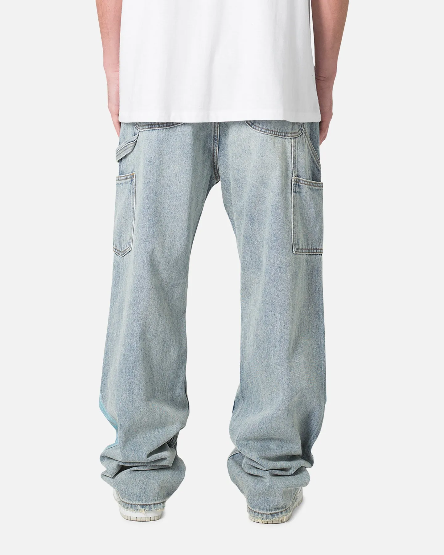 MNML Ultra Baggy Side Panel Denim Jeans Blue