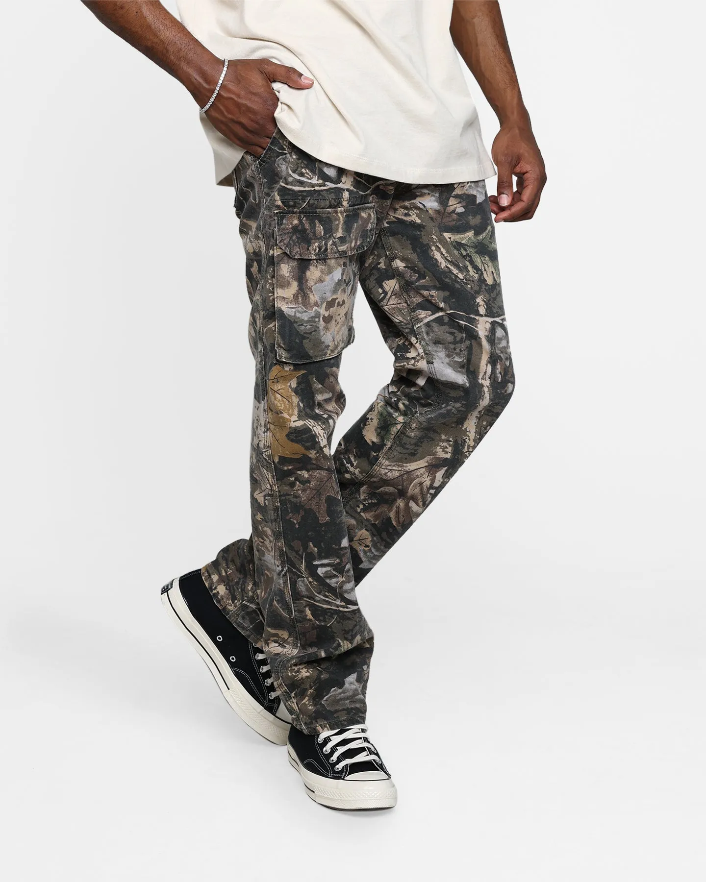 MNML V266 Camo Baggy Denim Jeans Camo