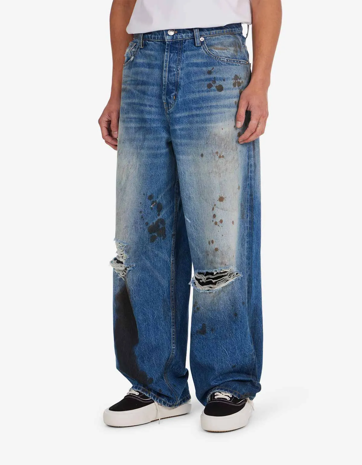 Nahmias Blue Light Wash Wide Jeans