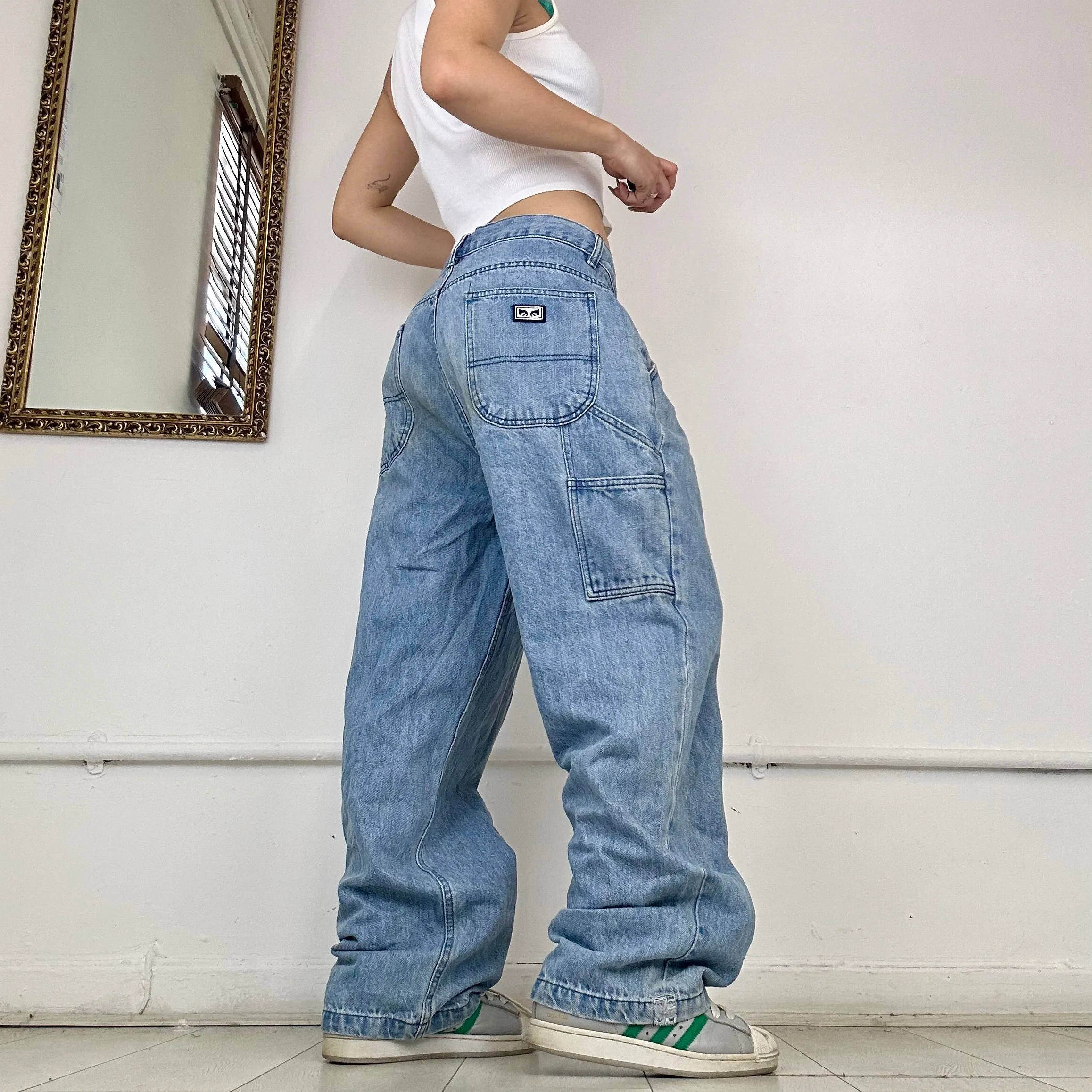 obey baggy cargo jeans