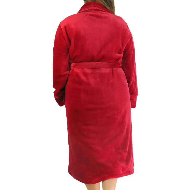 PLUSH ROBE RED