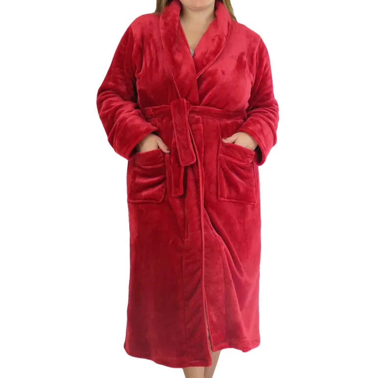 PLUSH ROBE RED