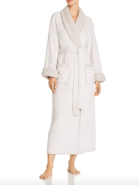 Plush Sherpa Long Robe in Bone