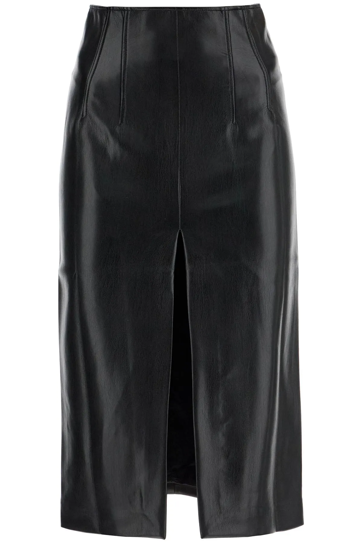 THE ANDAMANE pencil skirt in faux leather material