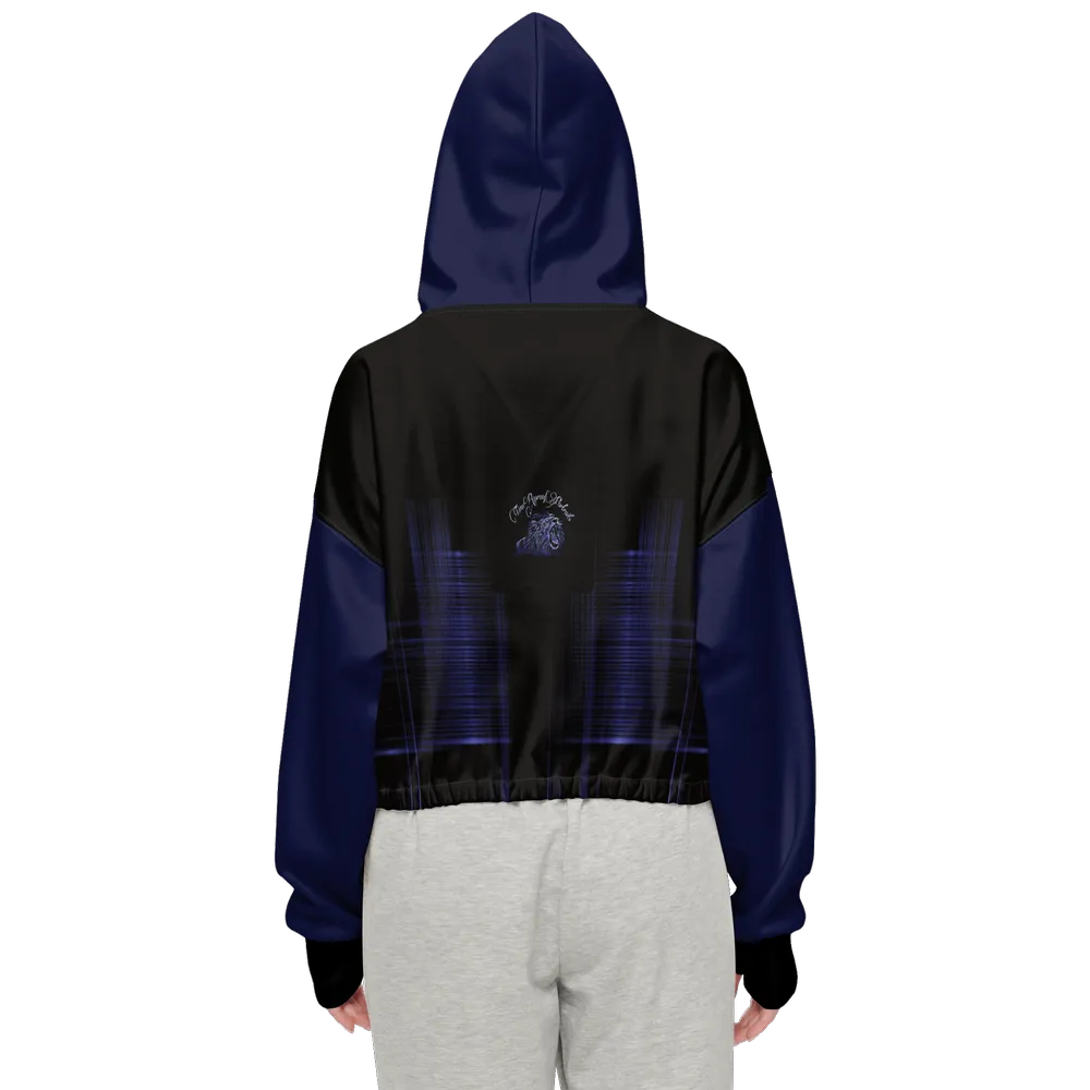 TRP Matrix 02 Designer Cropped Drop Shoulder Full Zip Hoodie