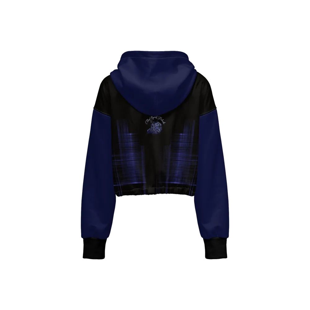 TRP Matrix 02 Designer Cropped Drop Shoulder Full Zip Hoodie