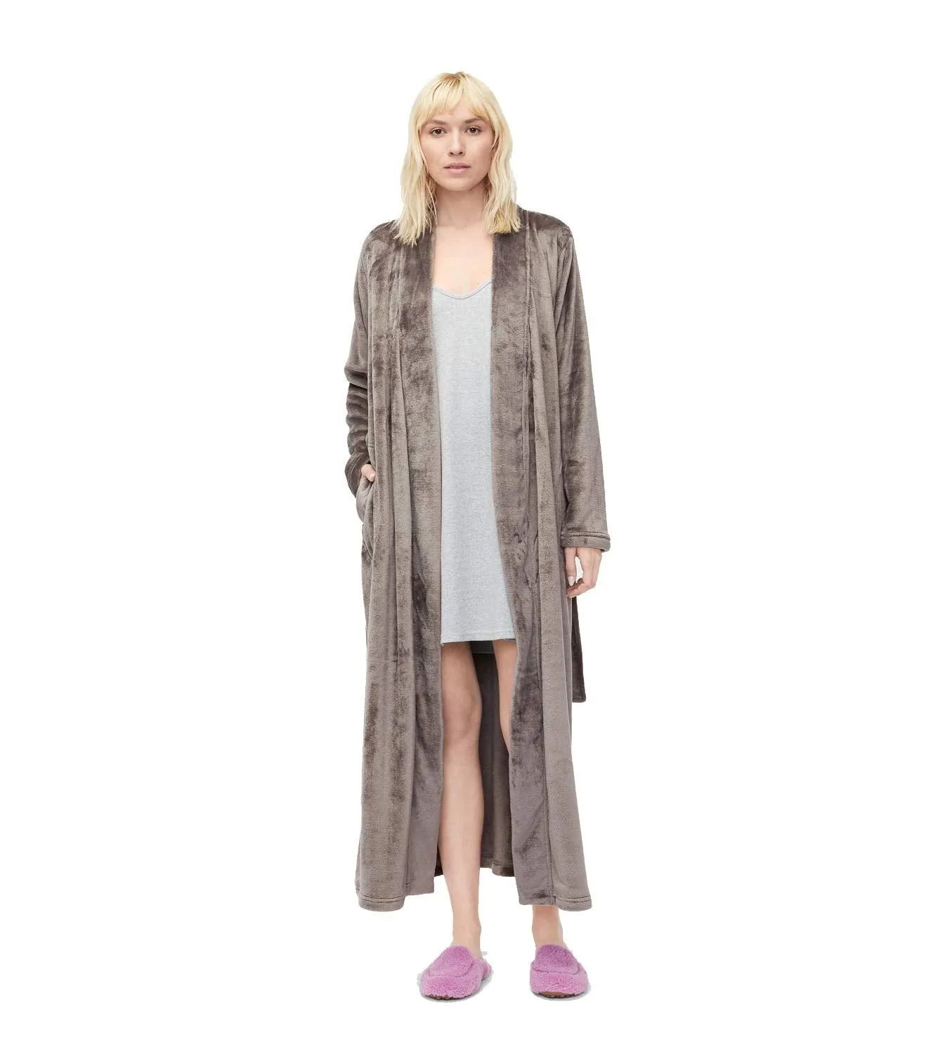 Women's Apparel UGG MARLOW Double Fleece Robe 1099130 CHARCOAL