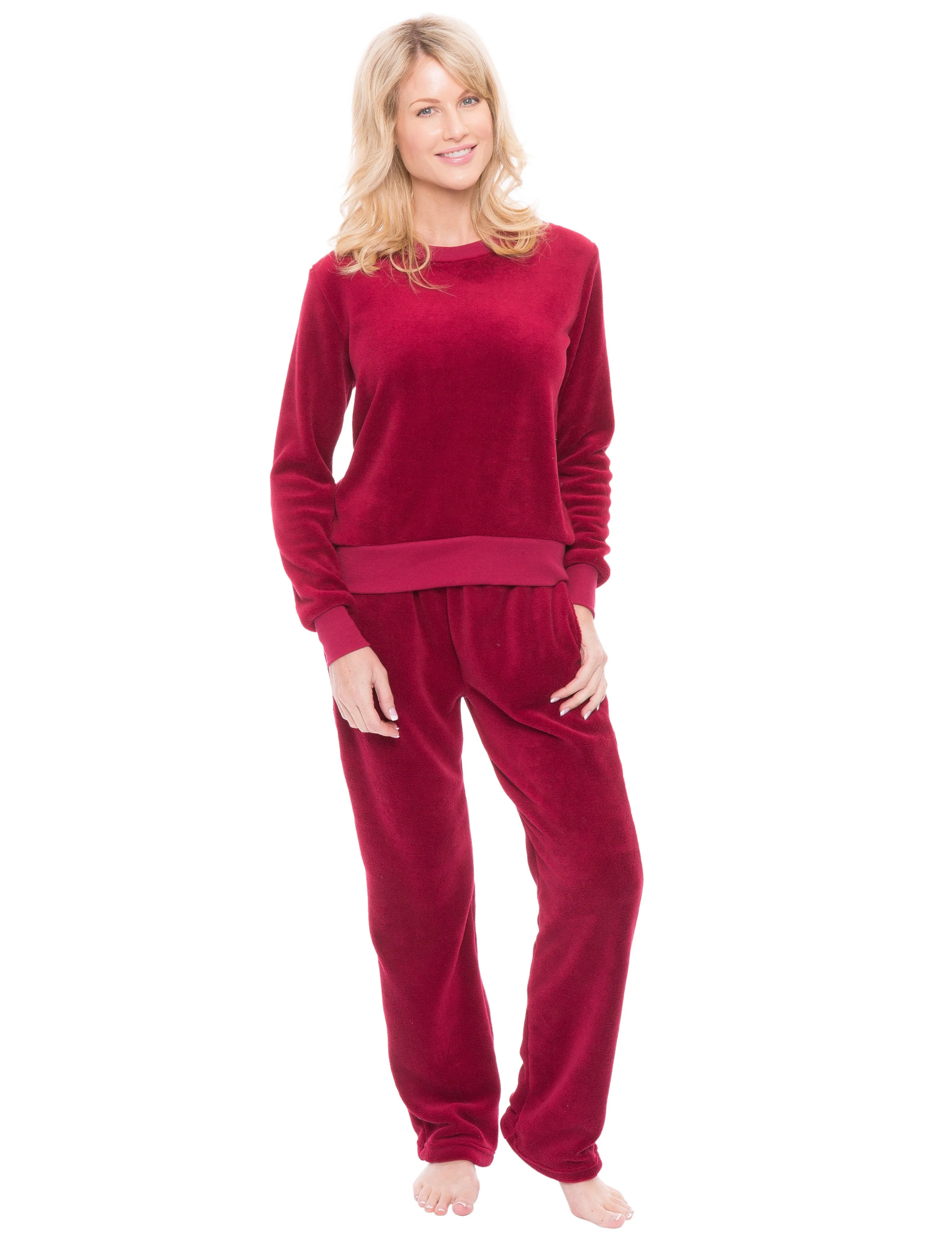 Womens Coral Fleece Lounge Set