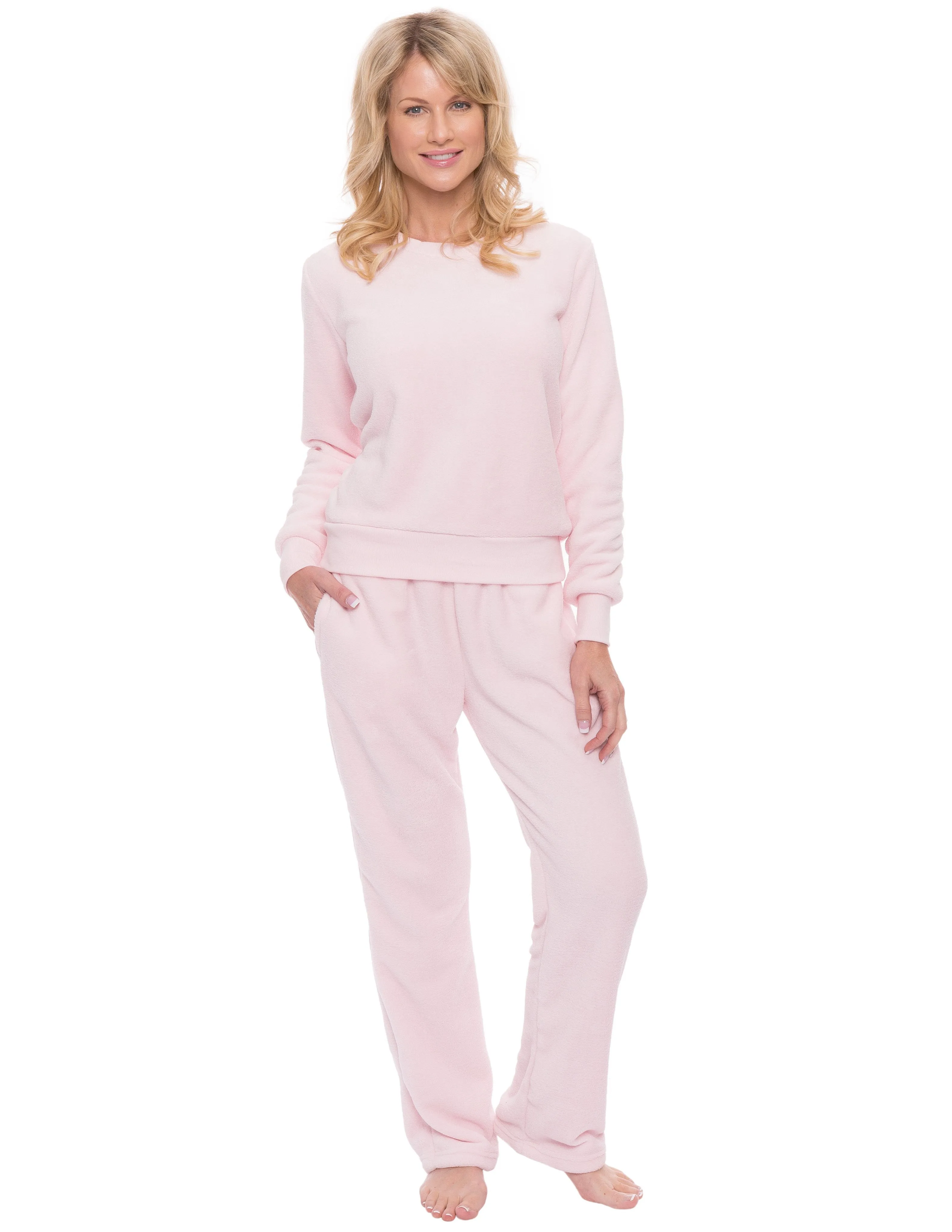 Womens Coral Fleece Lounge Set