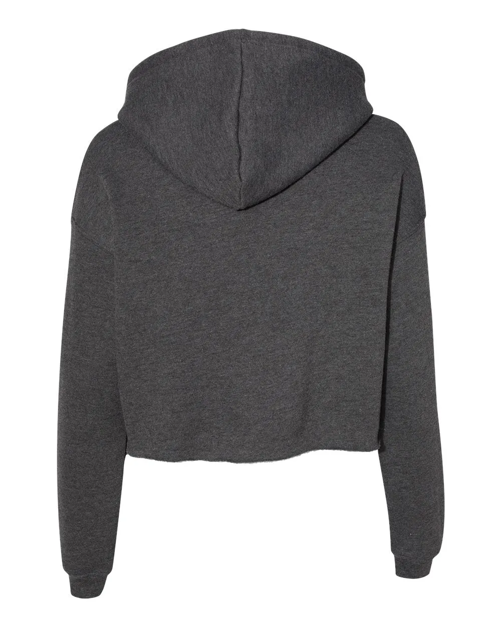 Women's Cropped Fleece Hoodie - Deep Grey Heather