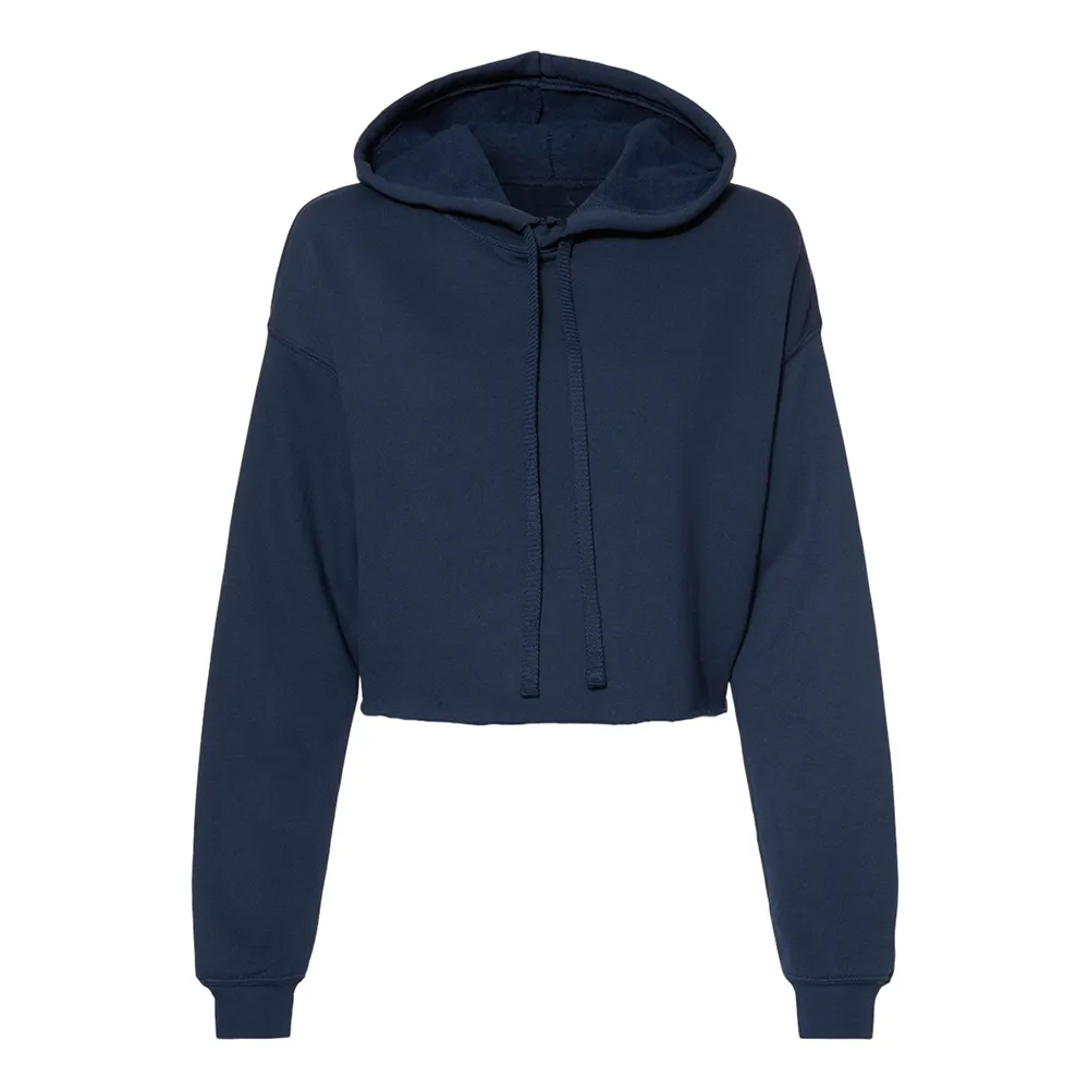 Women's Cropped Fleece Hoodie - Navy