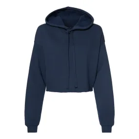 Women's Cropped Fleece Hoodie - Navy