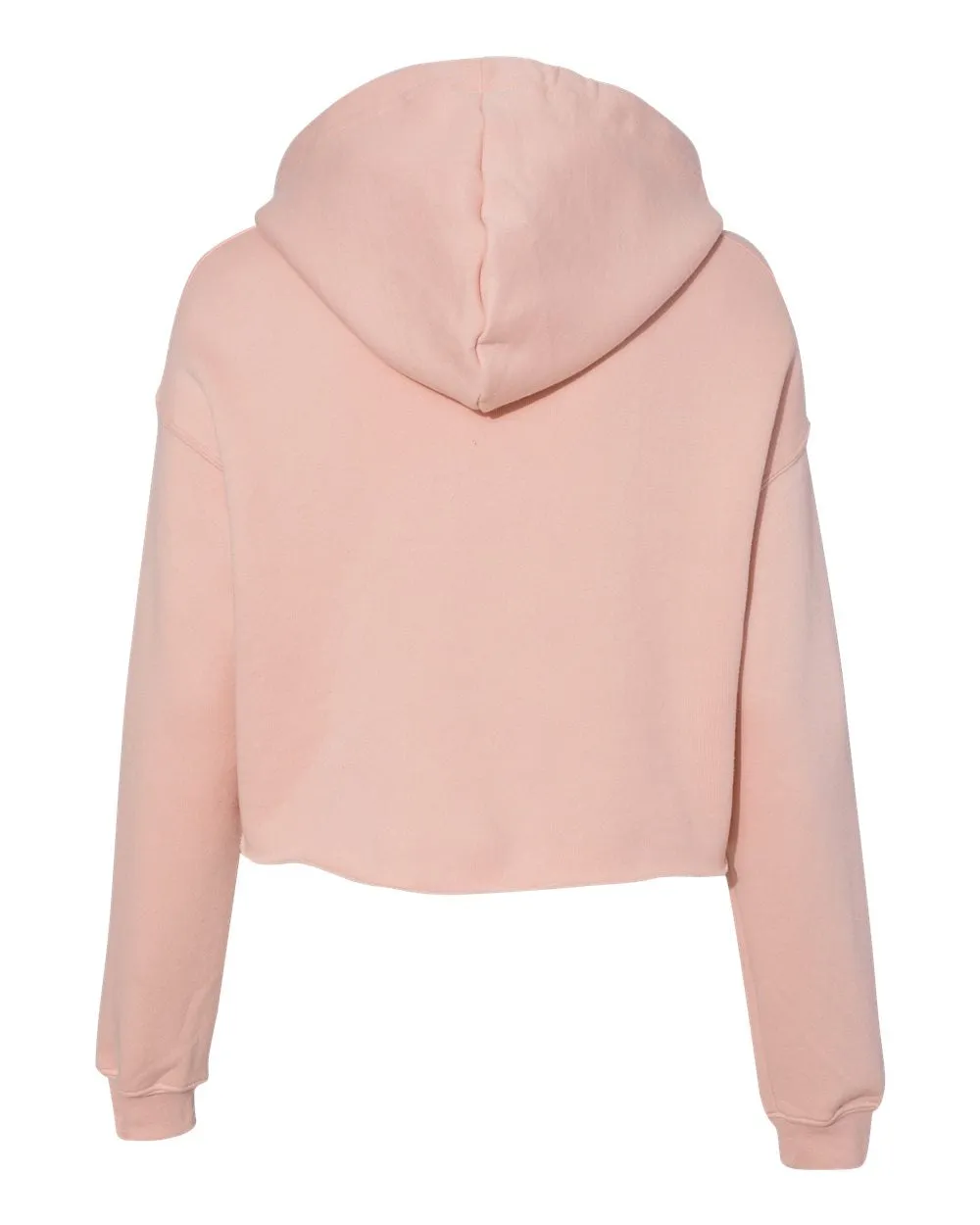 Women's Cropped Fleece Hoodie - Peach