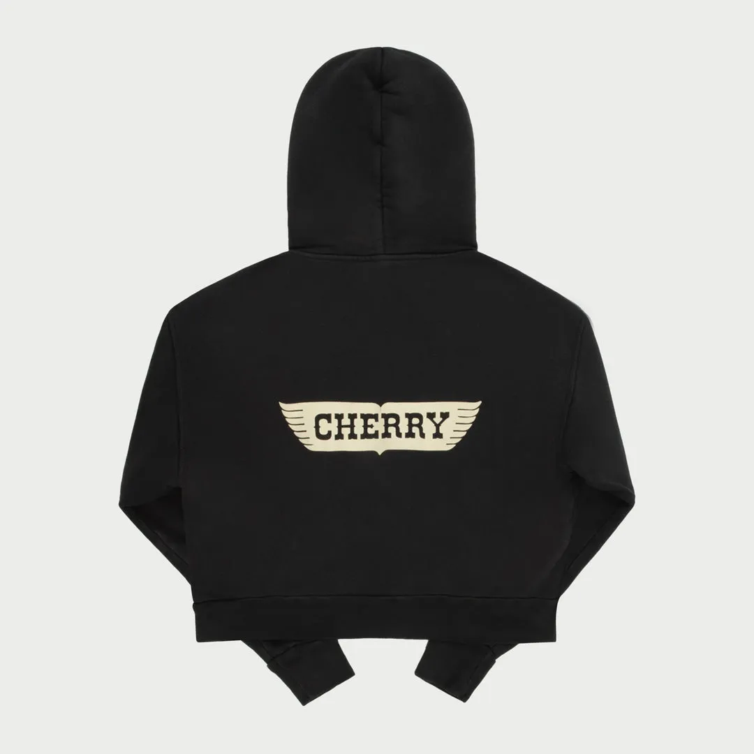 Women's Cropped Hoodie (Vintage Black)