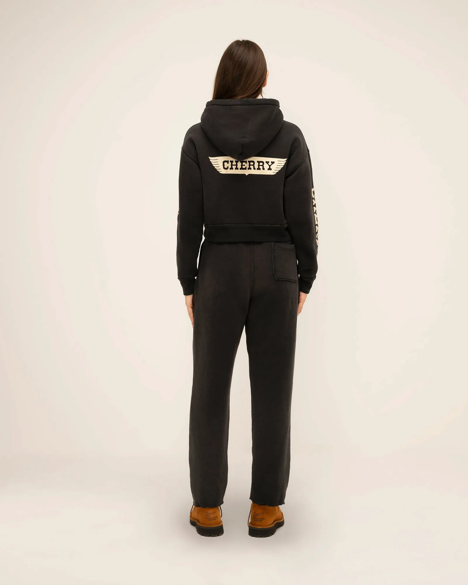 Women's Cropped Hoodie (Vintage Black)