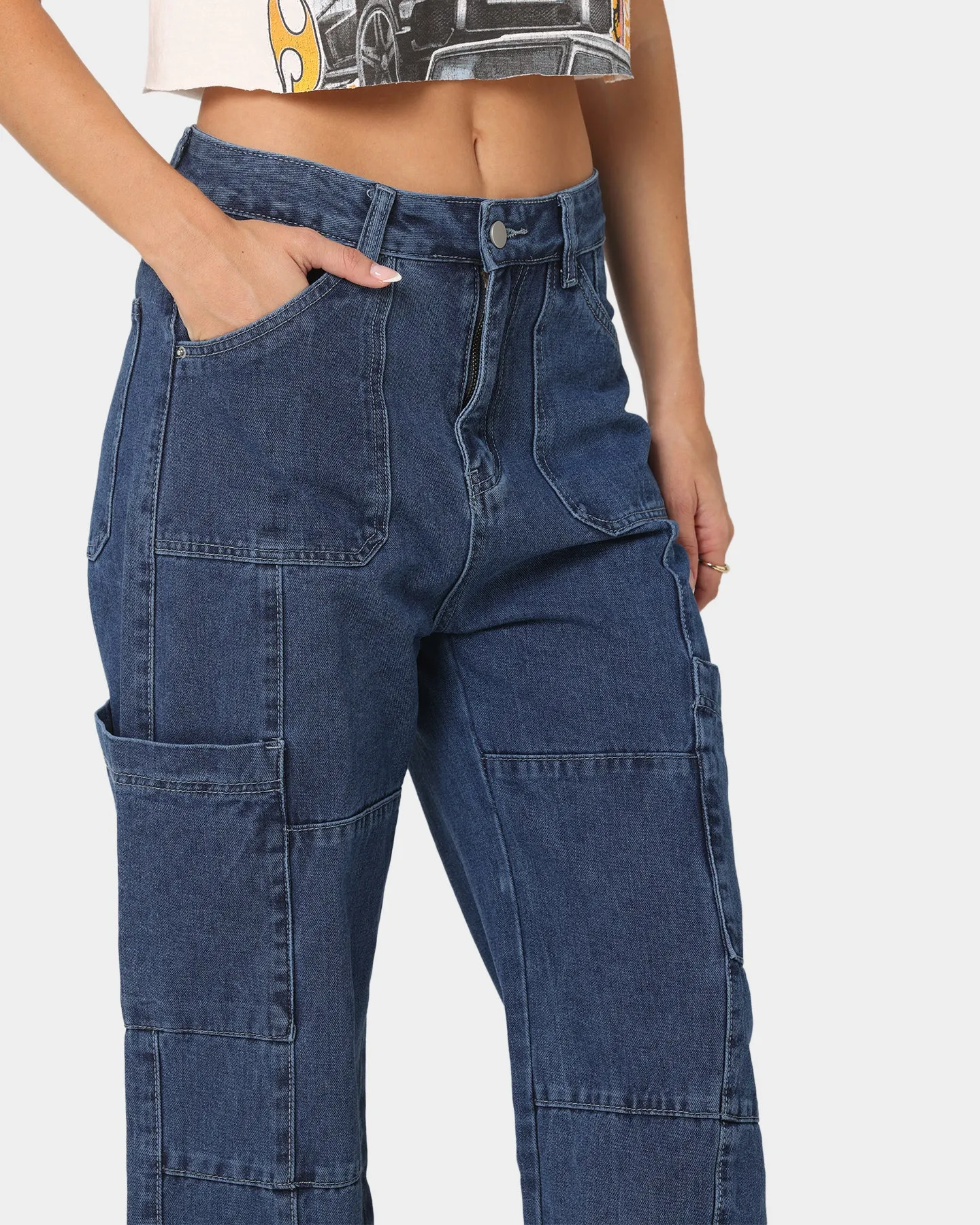 XXIII Women's Kekona Wide Leg Jeans Blue