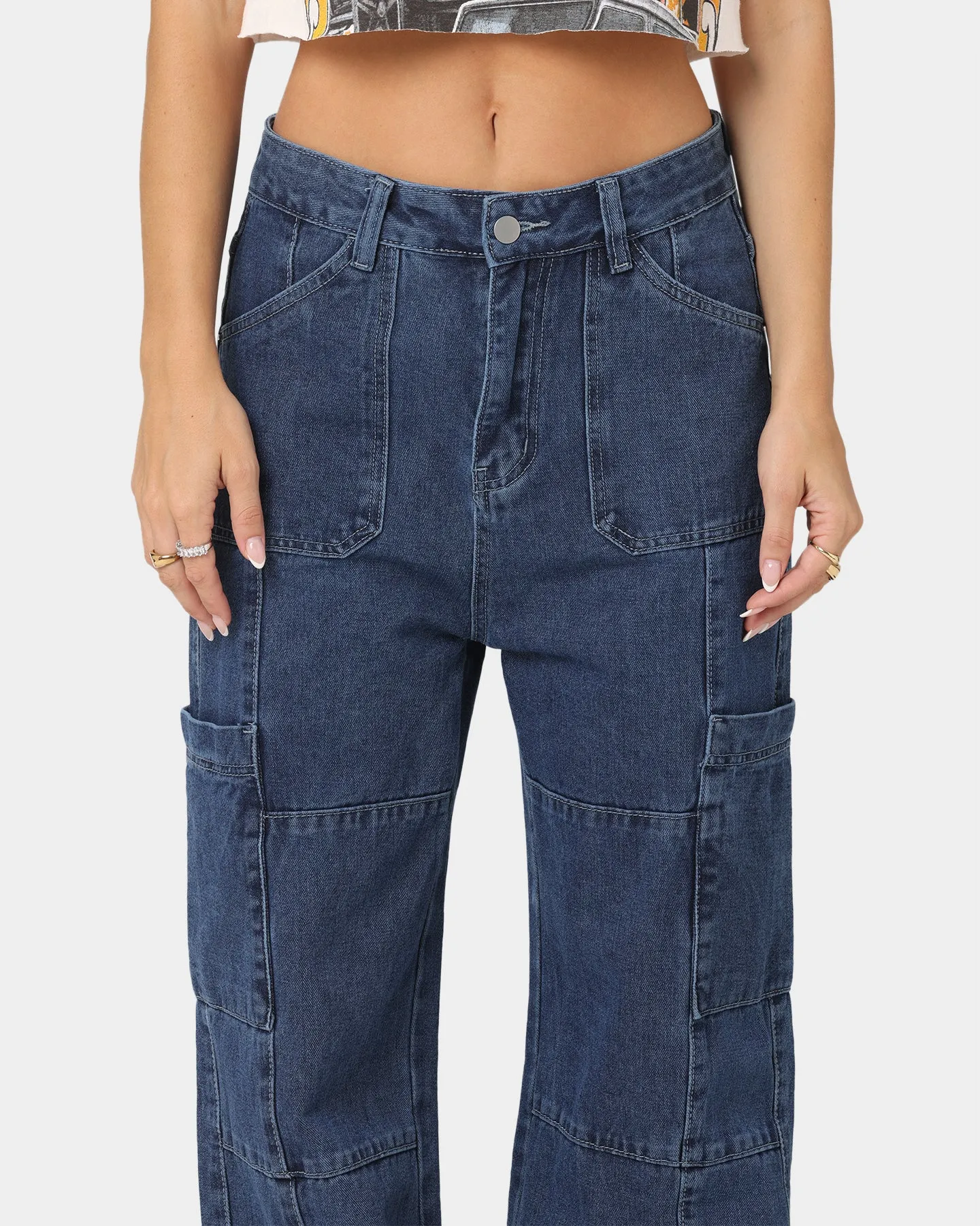 XXIII Women's Kekona Wide Leg Jeans Blue