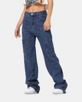 XXIII Women's Kekona Wide Leg Jeans Blue