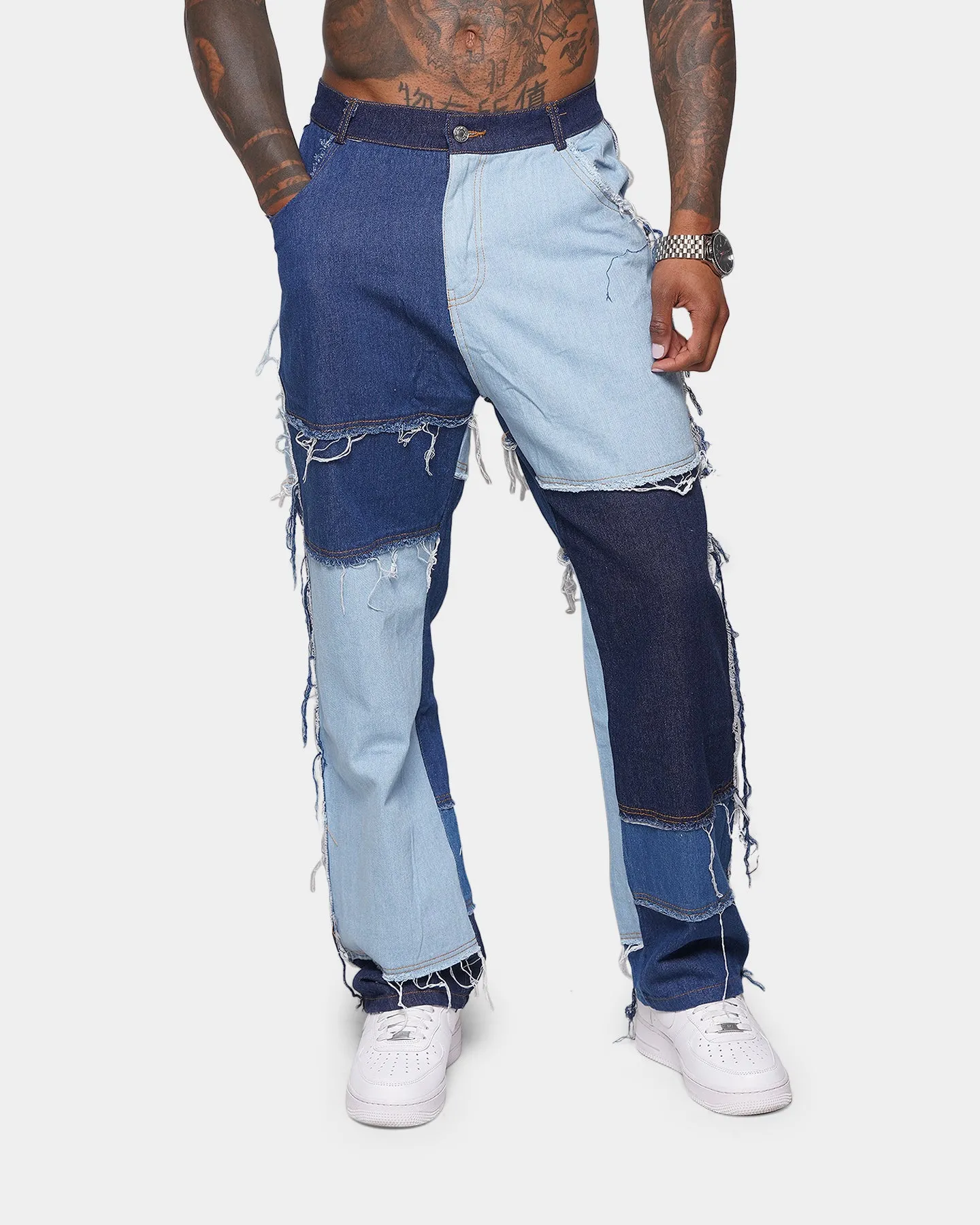 XXIII Zabe Multi Tone Denim Jeans Blue